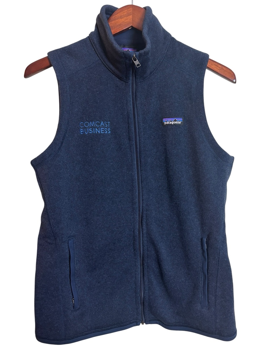 NEW Patagonia Women's Better Sweater Vest Navy Blue Comcast Business Size Medium